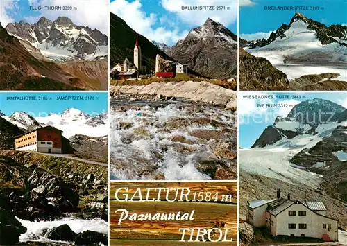 AK / Ansichtskarte Galtuer_Tirol mit Silvrettabergen Jamtal und Wiesbadnerhuette Galtuer Tirol