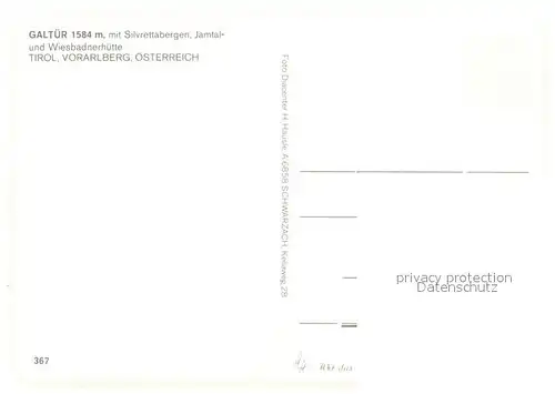 AK / Ansichtskarte Galtuer_Tirol mit Silvrettabergen Jamtal und Wiesbadnerhuette Galtuer Tirol