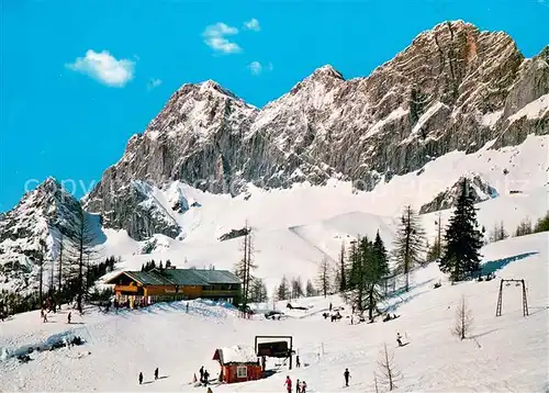 AK / Ansichtskarte Tuerlwandhuette Winteridyll mit Dachstein Tuerlwandhuette