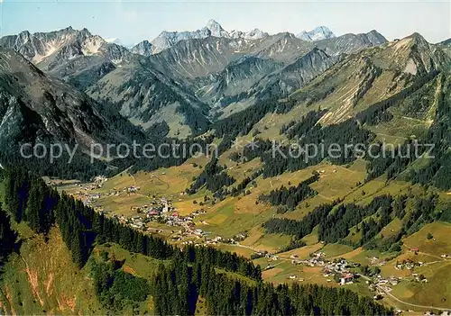 AK / Ansichtskarte Mittelberg_Kleinwalsertal Panorama mit Boedmen Mittelberg_Kleinwalsertal