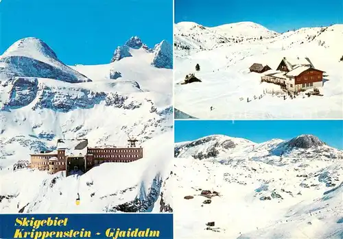 AK / Ansichtskarte Krippenstein Berghaus Krippenstein Schilcherhaus Gjaidalm Skigebiet Krippenstein