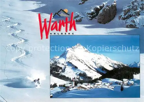 AK / Ansichtskarte Warth_Vorarlberg mit Biberkopf Warth Vorarlberg