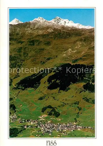 AK / Ansichtskarte Fiss_Tirol Fliegeraufnahme mit Schoenjoechl Fiss_Tirol