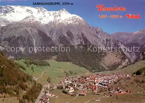 AK / Ansichtskarte Nauders_Tirol Fliegeraufnahme mit Samnaungruppe Nauders Tirol