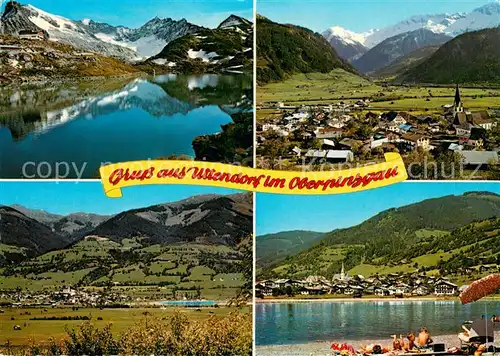 AK / Ansichtskarte Uttendorf_Salzburg Rudolfshuette am Weissensee Hohe Tauern Sonnberg Badesee Uttendorf Salzburg
