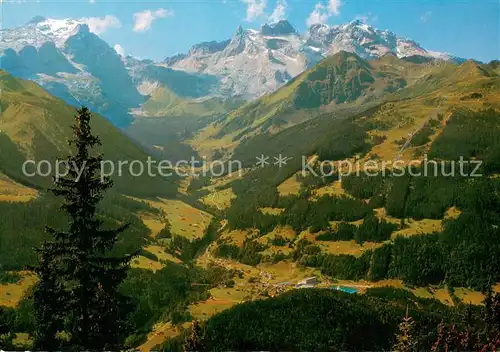 AK / Ansichtskarte Sulzfluh Drei Tuerme Drusenfluh Golmer Joch Gauertal Kraftwerk Latschau Fliegeraufnahme Sulzfluh