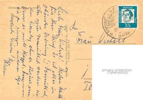 AK / Ansichtskarte Lam_Oberpfalz Bayr Wald mit Arber Lam_Oberpfalz