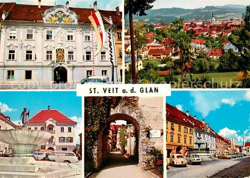 AK / Ansichtskarte St_Veit_Glan Rathaus St Veit Schluesselbrunnen Postgasse Hauptplatz St_Veit_Glan