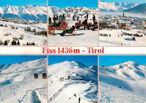 AK / Ansichtskarte Fiss_Tirol Winterpanorama mit Schoenjoechlbahn Skipisten Fiss_Tirol