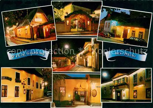 AK / Ansichtskarte Grinzing_Wien Weinausschank bei Nacht Teilansichten Grinzing Wien