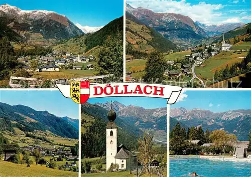 AK / Ansichtskarte Doellach_Kaernten Panorama mit Sagritz Maria Dornach Schwimmbad Doellach_Kaernten