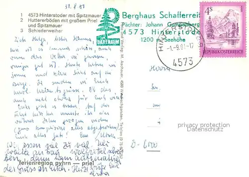 AK / Ansichtskarte Hinterstoder mit Soepitzmauer Huttererboeden mit grossem Priel  Schiederweiher Hinterstoder