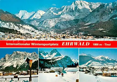 AK / Ansichtskarte Ehrwald_Tirol Panorama Wegekreuz Teilansichten Ehrwald Tirol