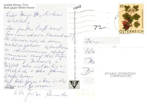 AK / Ansichtskarte Ellmau_Tirol mit Wildem Kaiser Ellmau Tirol