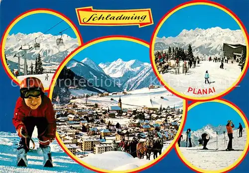 AK / Ansichtskarte Schladming_Obersteiermark Sesselbahn Panorama Planai Schladming_Obersteiermark
