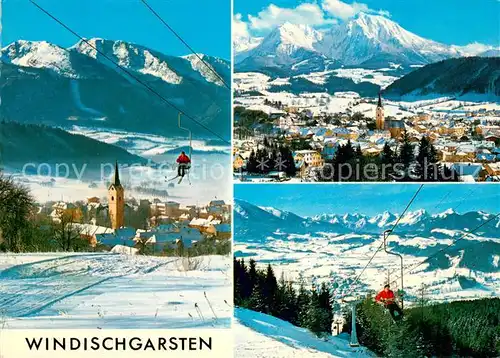 AK / Ansichtskarte Windischgarsten mit dem Pyhrgas Lift zum Wurbauerkogel mit dem Toten Gebirge Windischgarsten