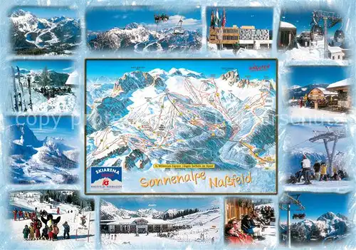 AK / Ansichtskarte Nassfeld Panoramakarte mit Teilansichten Nassfeld