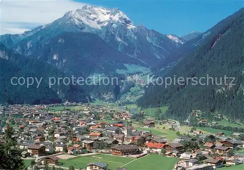 AK / Ansichtskarte Mayrhofen_Zillertal Panorama mit Gruenberg Mayrhofen_Zillertal