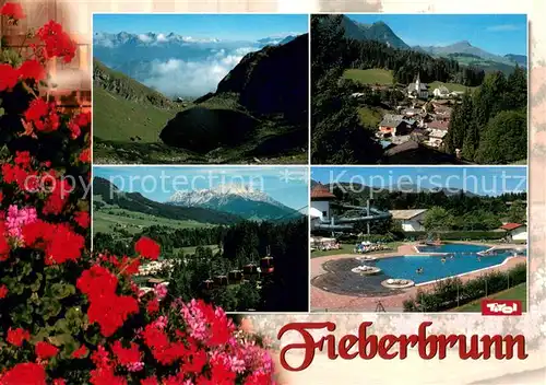 AK / Ansichtskarte Fieberbrunn_Tirol Teilansichten Freibad Fieberbrunn Tirol