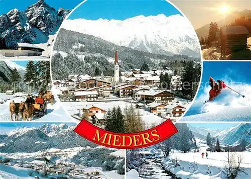 AK / Ansichtskarte Mieders_Tirol Panorama Stubaital Teilansichten Mieders Tirol