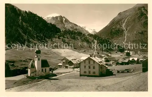 AK / Ansichtskarte Vent_Tirol mit Kirche und oetztaler Alpen Vent_Tirol