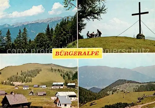 AK / Ansichtskarte Aflenz Aflenzer Buergeralpe mit Schoenleiten Gipfelkreuz Panorama Aflenz