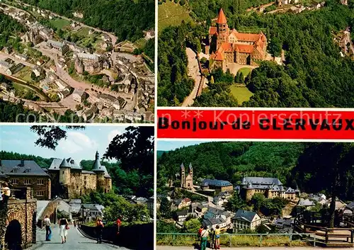 AK / Ansichtskarte Clervaux Vue aerienne Abbaye Chateau Point de vue Clervaux