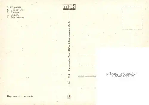 AK / Ansichtskarte Clervaux Vue aerienne Abbaye Chateau Point de vue Clervaux