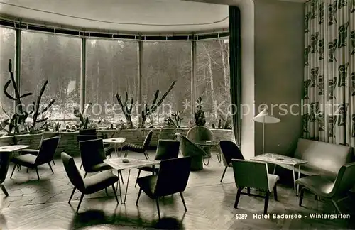 AK / Ansichtskarte Grainau Hotel Badersee Wintergarten Grainau