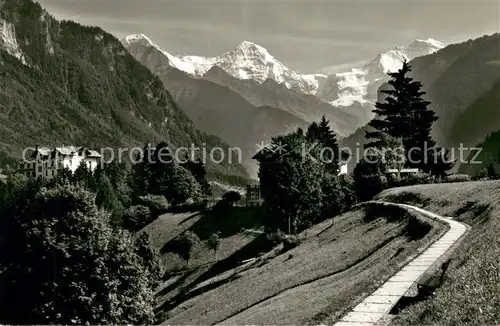 AK / Ansichtskarte Wilderswil Hotels Sch?nb?hl und Belmont Eiger M?ch Jungfrau Wilderswil