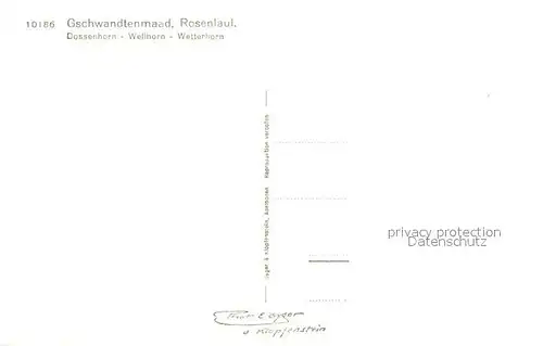 AK / Ansichtskarte Rosenlaui_BE Gschwandtenmaad Dossenhorn Welihorn Wetterhorn Rosenlaui_BE