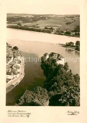 AK / Ansichtskarte Passau Blick vom Oberhaus auf Zusammenfluss Inn und Ilz Passau