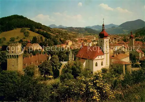 AK / Ansichtskarte Waidhofen_Ybbs Kirche und Stadtturm Waidhofen Ybbs