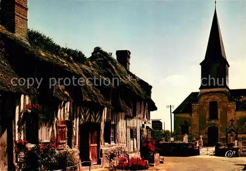 AK / Ansichtskarte Normandie_Region Maison Normande au toit de chaume Normandie Region