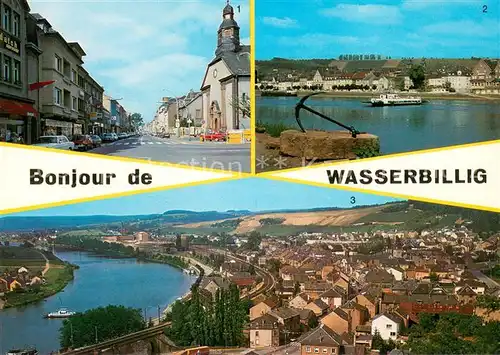 AK / Ansichtskarte Wasserbillig Grand rue La Moselle Vue generale Wasserbillig