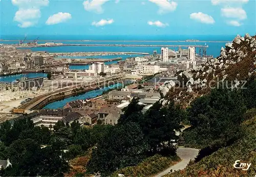 AK / Ansichtskarte Cherbourg Vue des rampes de la Montagne du Roule les bassins et la rade Cherbourg