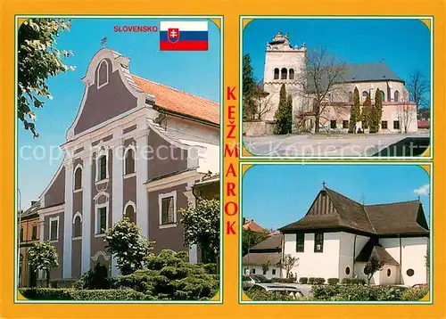 AK / Ansichtskarte Kezmarok Reimskokatolicky Kostol sv Kriza z 13 Storocia Dreveny Kostol Kezmarok