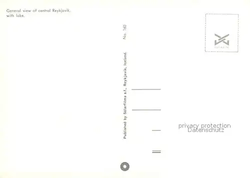 AK / Ansichtskarte Reykjavik General view of central Reykjavik with lake Reykjavik