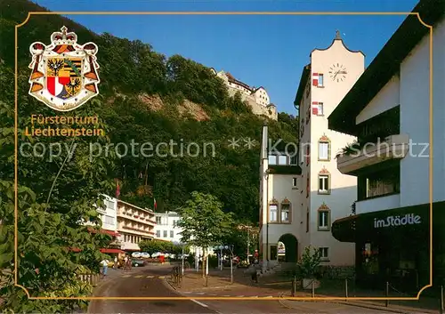AK / Ansichtskarte Liechtenstein_Fuerstentum Rathaus und Schloss Vaduz 