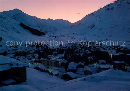 AK / Ansichtskarte Andermatt Panorama bei Nacht Andermatt