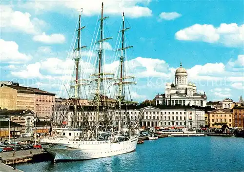 AK / Ansichtskarte Helsinki Suedhafen Dreimast Segelschiff Helsinki