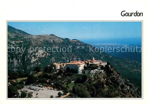 AK / Ansichtskarte Gourdon_Alpes Maritimes Vue generale aerienne Gourdon Alpes Maritimes