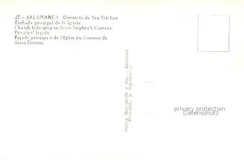 AK / Ansichtskarte Salamanca Convento de San Esteban Salamanca