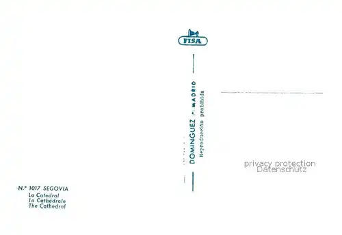 AK / Ansichtskarte Segovia La Catedral Segovia