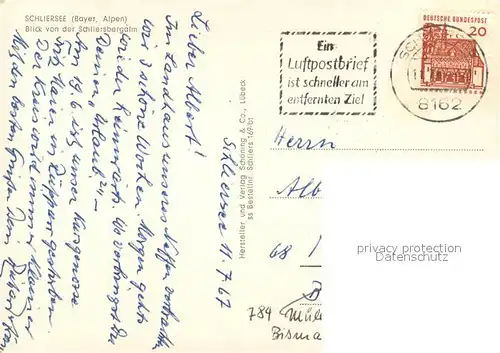 AK / Ansichtskarte Schliersee Blick von Schliersbergbahn Schliersee