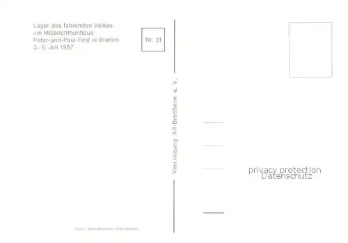 AK / Ansichtskarte Bretten_Baden Peter  und Paul Fest Bretten_Baden