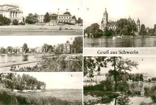 AK / Ansichtskarte Schwerin_Mecklenburg Graf Schack Allee Schloss Burgsee Schwerin_Mecklenburg