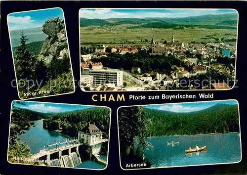 AK / Ansichtskarte Cham_Oberpfalz Arbersee Arber H?llensteinsee Cham Oberpfalz