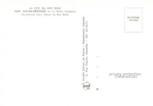 AK / Ansichtskarte Aix en Provence Cours Mirabeau Aix en Provence