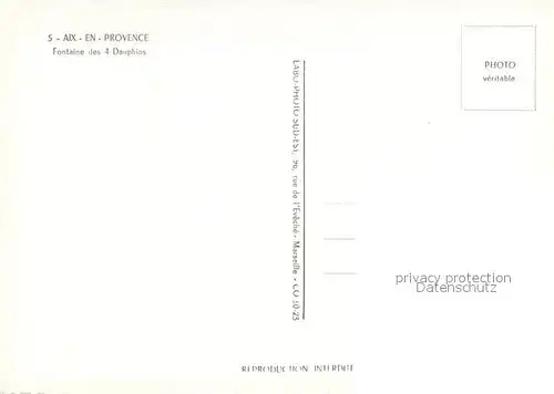 AK / Ansichtskarte Aix en Provence Fontaine des 4 Dauphins Aix en Provence
